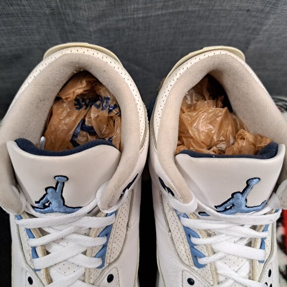 Nike Air Jordan 3 Retro UNC CT8532-104 Mens Sz 9.5 White Blue Og III - Picture 10 of 14